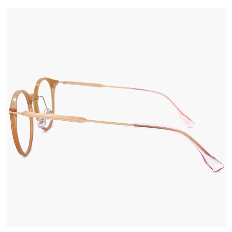 金子眼鏡 丸メガネ ゴールド×ブラウン 未使用品 日本製 現品のみ 度付き対応 レンズ付き】 丸メガネ 9612-c6 ユニセックス モデル