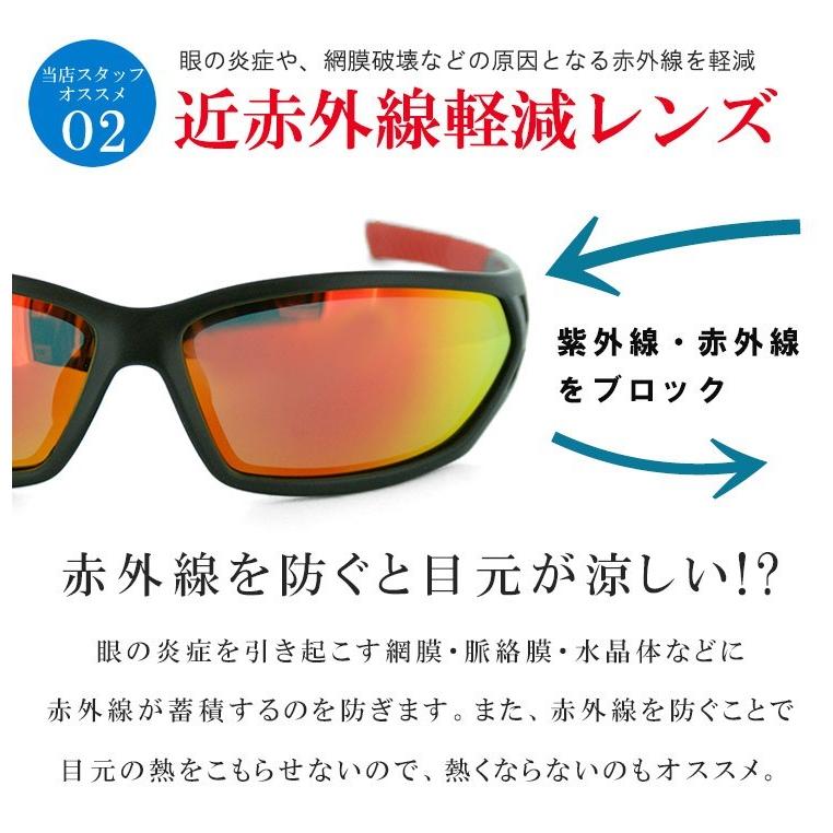偏光サングラス レッドミラー RPHK 野球 ランニング マラソン ゴルフ