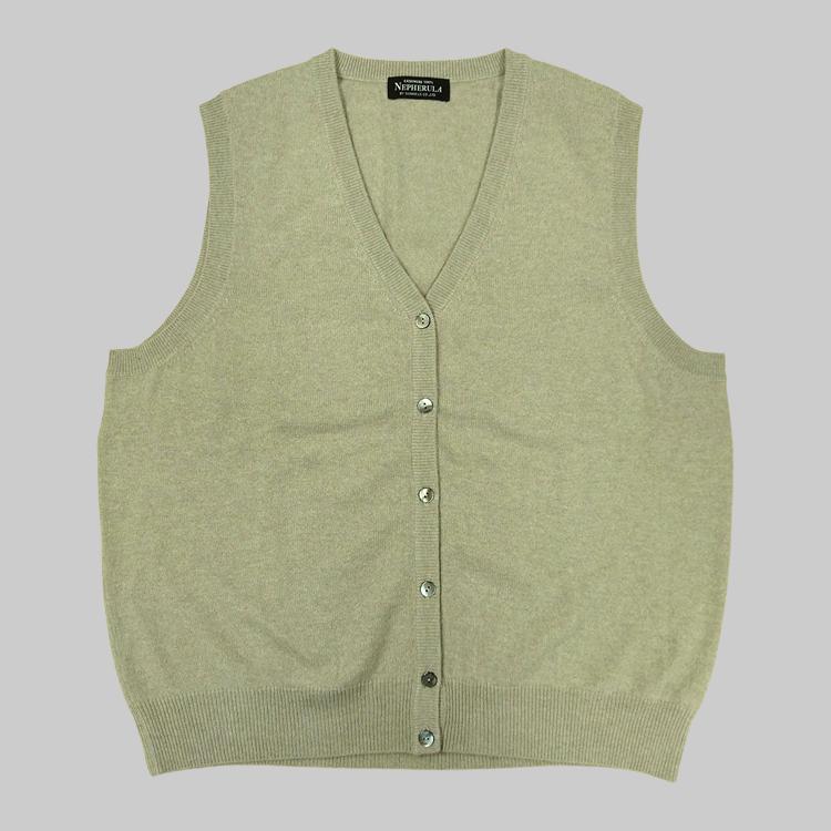 カシミヤ100% Vネック前開きベスト SALE在庫処分 レディース LL カシミヤ100% Vネック前開きベスト SALE在庫処分 レディース LL