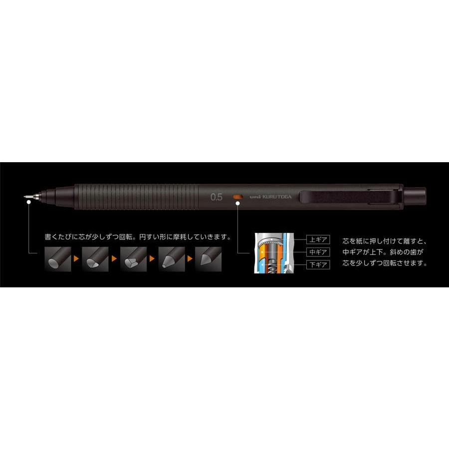 三菱鉛筆 シャーペン クルトガ メタル 0.5mm (サイレントブルー) M5KH1P.10｜sunifs｜03