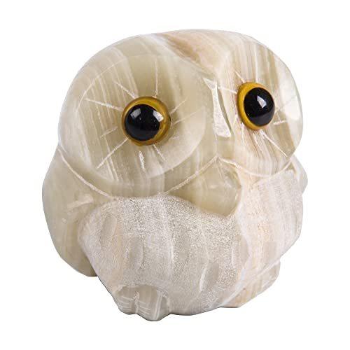 21高い素材 フクロウ 高さ7cm 梟 不苦労 ふくろう 大理石 天然石 手作り 置物 Csstone 工芸品 Materialworldblog Com