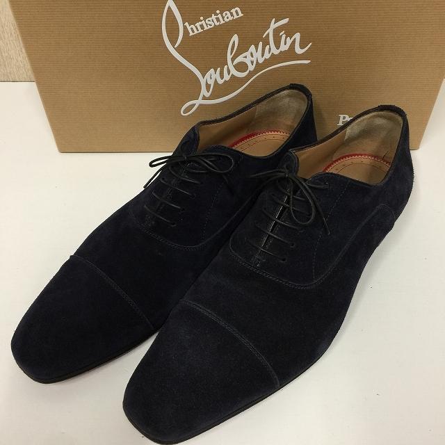 普及品 クリスチャンルブタン Christian Louboutin シューズ 44 Nvy 箱付 ストレートチップ スウェード 靴 2112 特別価格セール Www Superavila Com