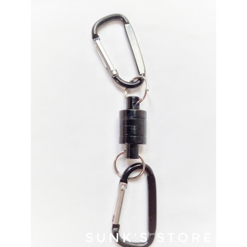 マグネット リリーサー カラビナ フック付き 超強力  小型 小物 軽量 アルミ 釣り 登山 アウトドア フィッシング キャンプ　ネオジム 磁石 |  | 03