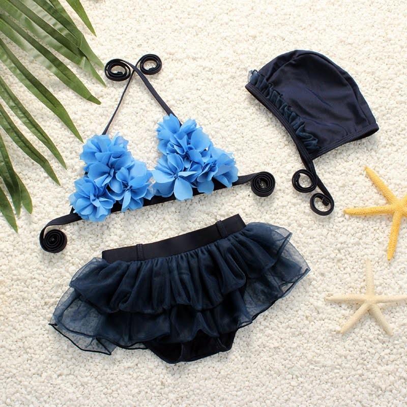 子供水着 セパレート ベビー 女の子 水着 ビキニ セパレート キャップ付き 超可愛い 花柄 水着 子供 女の子 みずぎ ビキニ 3点セット 温泉 Www Legheleggere Com