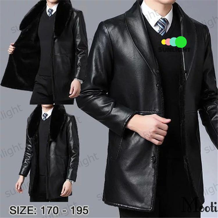 完売 Pu トレンチコート ファーネック ラムウールコート メンズ ファッション レザーコート ラムウールコート メンズ ファッション レザーコート アウター エレガント カジュアル ストリート 長袖 ミディアム丈 紳士 ジャケット