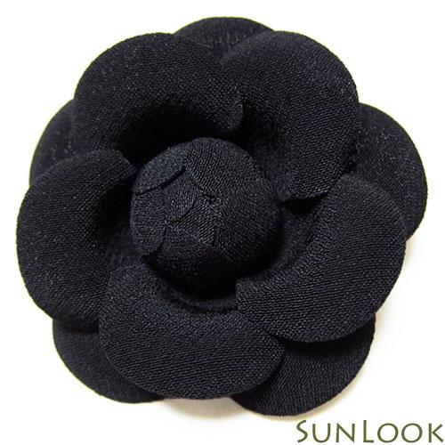 定形外郵便可 カメリア コサージュ 日本製 フォーマル 黒 小ぶりで控えめ 53201 | 