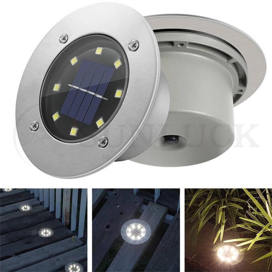 ガーデンライト 埋め込み式 ソーラー中庭ガーデンライト 8led芝生ライト 夜間照明 ソーラーライト 太陽光発電 明るい 夜間自動点灯 階段 庭 芝生 玄関先 Luckp サンラック 通販 Yahoo ショッピング