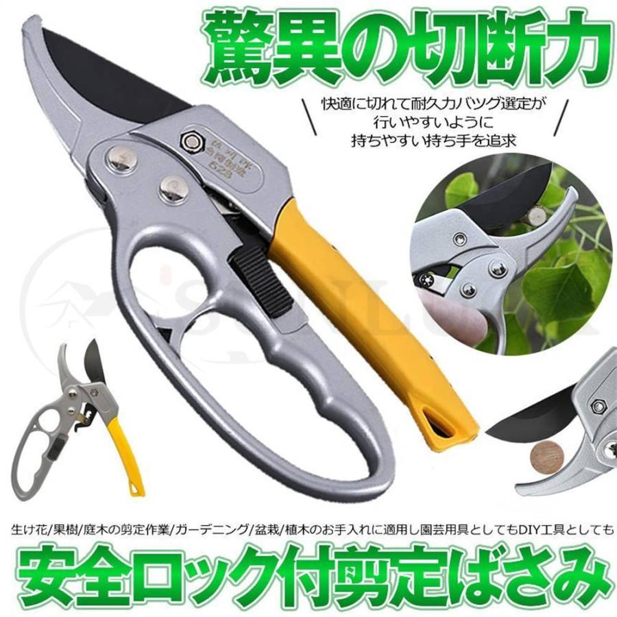 園芸用はさみ 剪定鋏 剪定ばさみ 植木 果樹 盆栽 庭木の剪定 ステンレス 花きりバサミ 摘果 鋏果樹 庭園作業 ロック機能付き Diy 庭 業務 産業用 農業用 農具 Luckp サンラック 通販 Yahoo ショッピング