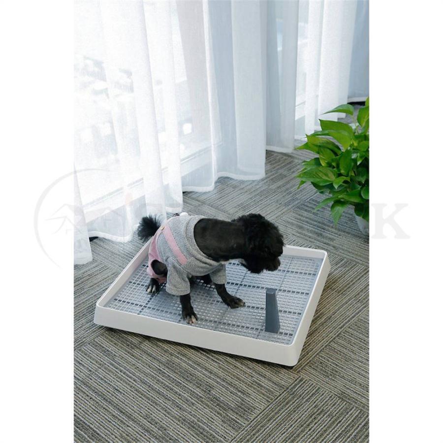 トイレ 犬 しつけ用 トイレ ホワイト マーキングポール 足上げ 犬 トイレトレー 犬 習性 組み立て簡単 お掃除ラク メッシュ付き Sサイズ Luckp サンラック 通販 Yahoo ショッピング