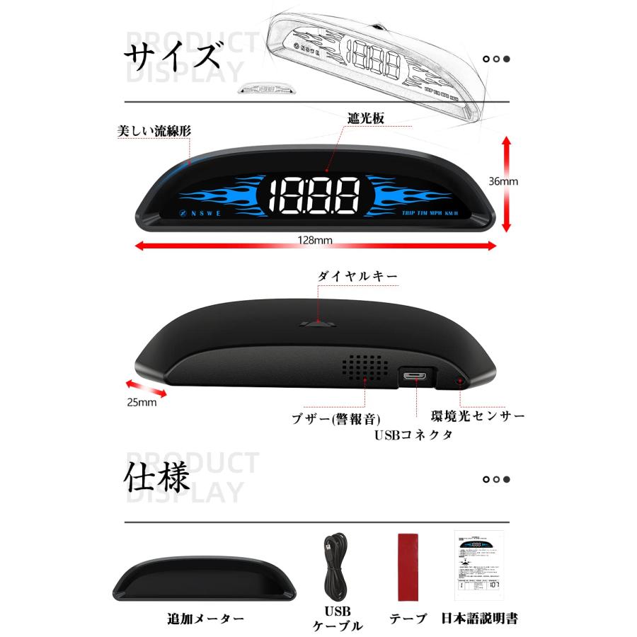 スピードメーター GPS サブメーター 車載 簡単設置 コンパス付き 走行距離 ヘッドアップディスプレイ 追加メーター ディスプレイ :qcyp1368:サンラック 通販 スピードメーター GPS サブメーター 車載 簡単設置 コンパス付き 走行距離 追加メーター ディスプレイ 高輝度 後付け 緑文字 M-GP