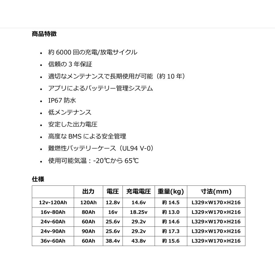 ENEBOOST（エネブースト） 36v60Ah LiFePO4 LITHIUM BATTERY（リチウムバッテリー）の画像