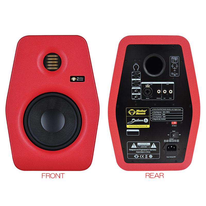【美品】 Monkey Banana モニタースピーカー Baboon6 ① MONKEY BANANA BABOON 6 BLACK 1本単品 6インチ・アクティブ・スタジオ