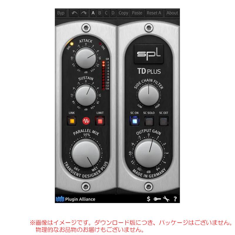 配信機器・PA機器・レコーディング機器 SPL Transient Designer PLUGIN ALLIANCE SPL TRANSIENT DESIGNER PLUS ダウンロード版 安心の