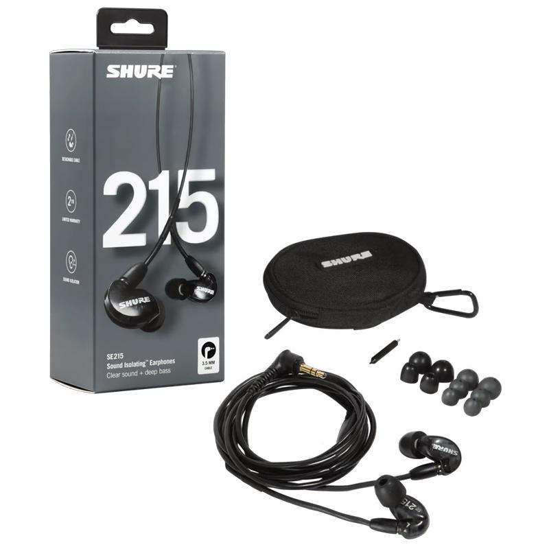 SHURE SE215-K-A ブラック 安心の日本正規品！ : サンフォニックス 