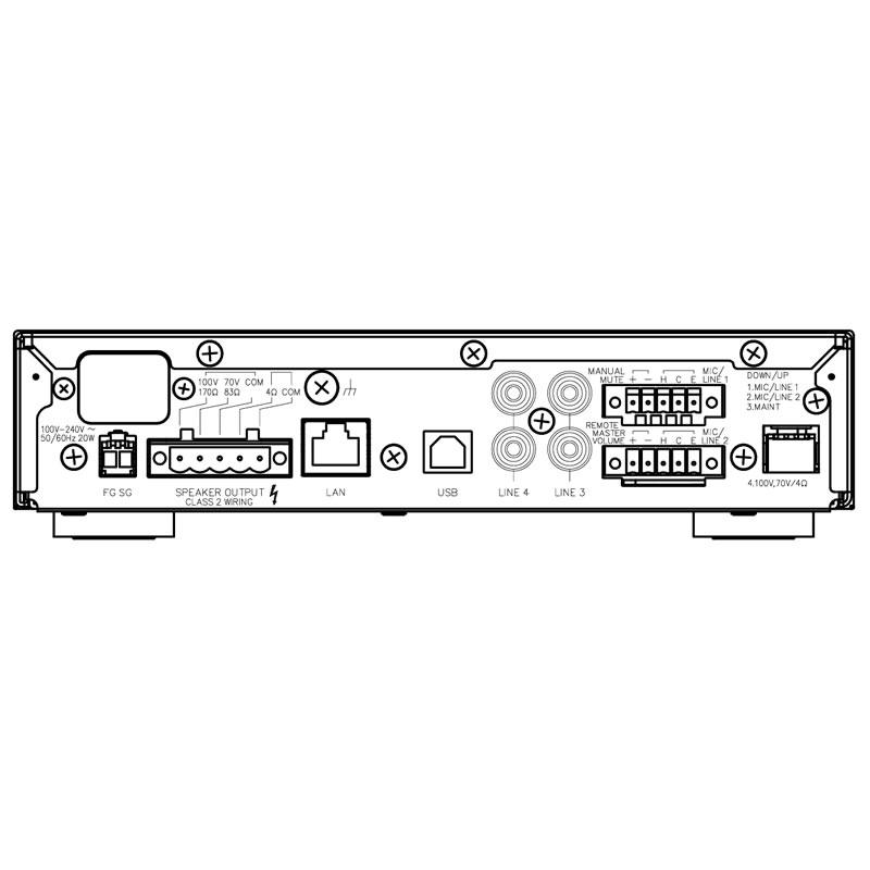 TOA A-5012 120Wミキサーアンプ ハウリング抑制機能搭載の画像