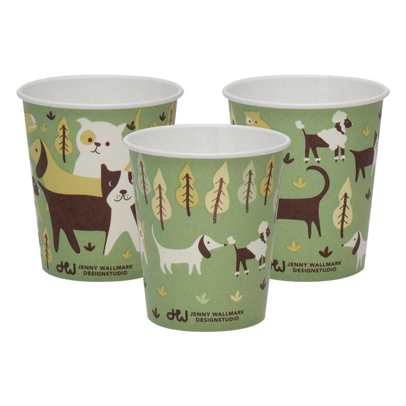 JW ドッグ ペーパーカップ 7オンス用 205ml 50個 日本製 動物柄 紙コップ 水飲み ７oz 安全品質 | サンナップ | 03