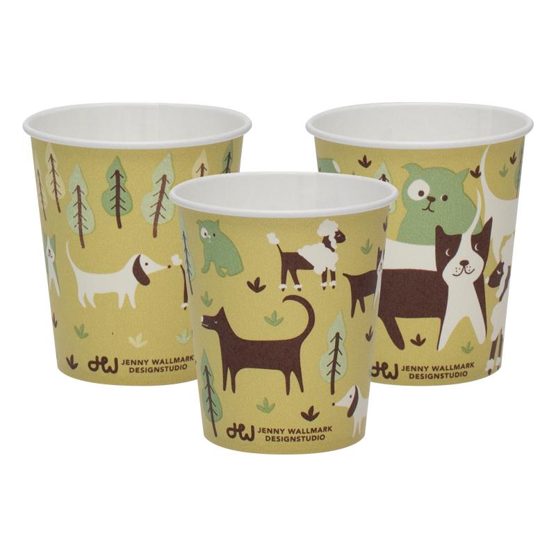 JW ドッグ ペーパーカップ 7オンス用 205ml 50個 日本製 動物柄 紙コップ 水飲み ７oz 安全品質 | サンナップ | 04