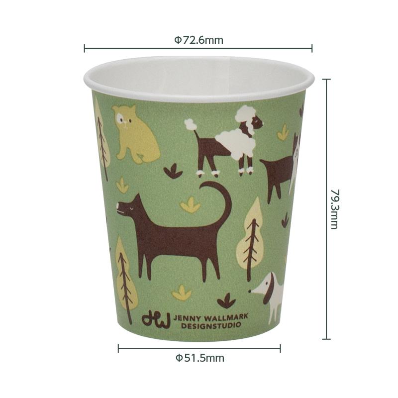 JW ドッグ ペーパーカップ 7オンス用 205ml 50個 日本製 動物柄 紙コップ 水飲み ７oz 安全品質 | サンナップ | 06
