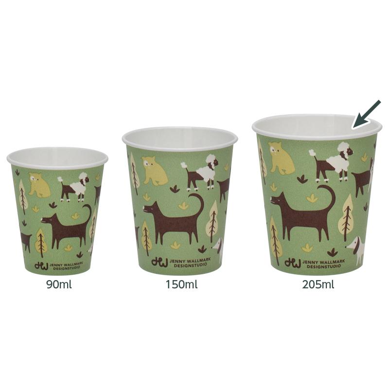 JW ドッグ ペーパーカップ 7オンス用 205ml 50個 日本製 動物柄 紙コップ 水飲み ７oz 安全品質 | サンナップ | 10