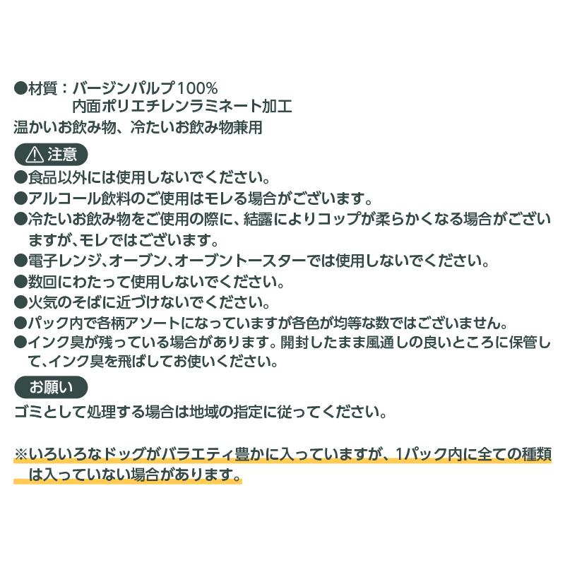 JW ドッグ ペーパーカップ 7オンス用 205ml 50個 日本製 動物柄 紙コップ 水飲み ７oz 安全品質 | サンナップ | 12