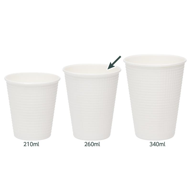 サンナップ エンボスカップ ホワイト 260ml 9オンス 9oz 40個 【 二重