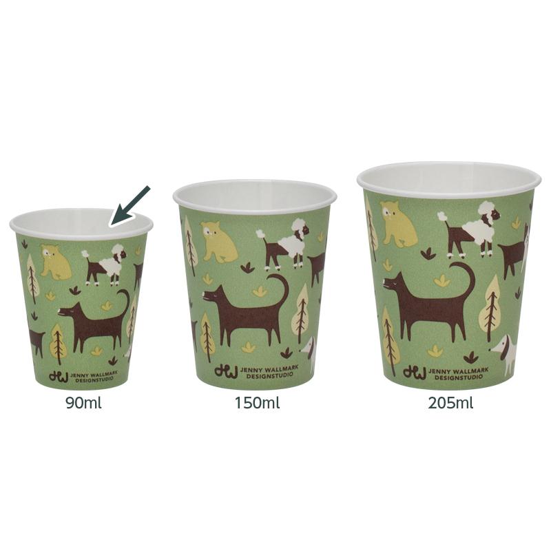 JW ドッグカップ 90ml ３オンス 3oz 50個 【 動物柄 小さいコップ 紙コップ 弁当 日本製 安全品質  】 | サンナップ | 10
