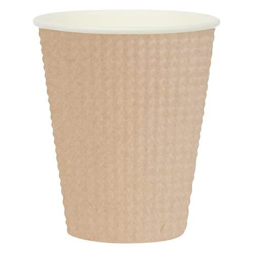 cuplid 蓋付き エンボスカップ 未晒し 蓋黒 340ml 12oz 50組 【 断熱 紙コップ 断熱性 蓋セット 断熱紙コップ 断熱カップ 断熱コップ 使い捨て みざらし 耐熱 】 | サンナップ | 01