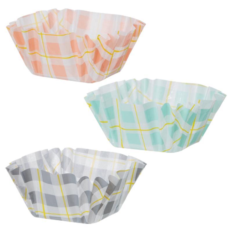 スイトール おかずカップ ハーモニーチェック 四角 【 15枚入×10パック お弁当カップ 仕切り皿 惣菜カップ お弁当 使い捨て おかず SOC-HCK 】 | サンナップ | 03