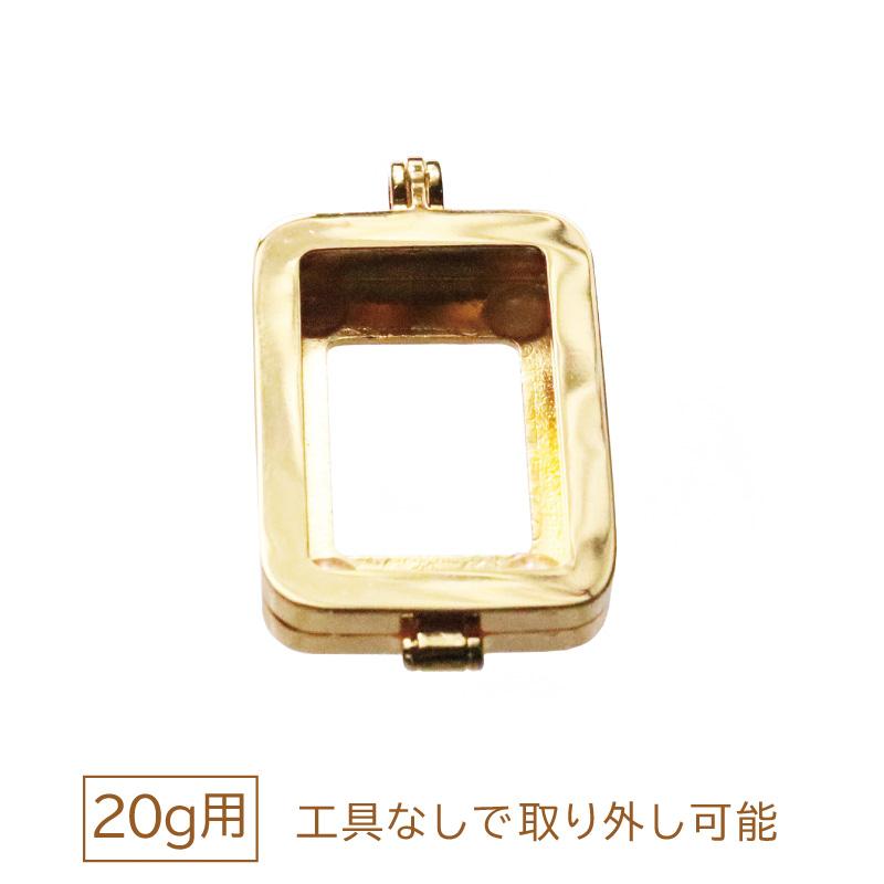 徳力本店 純金 24金 インゴット 20g K24 脱着可能枠付き 真鍮金メッキ 
