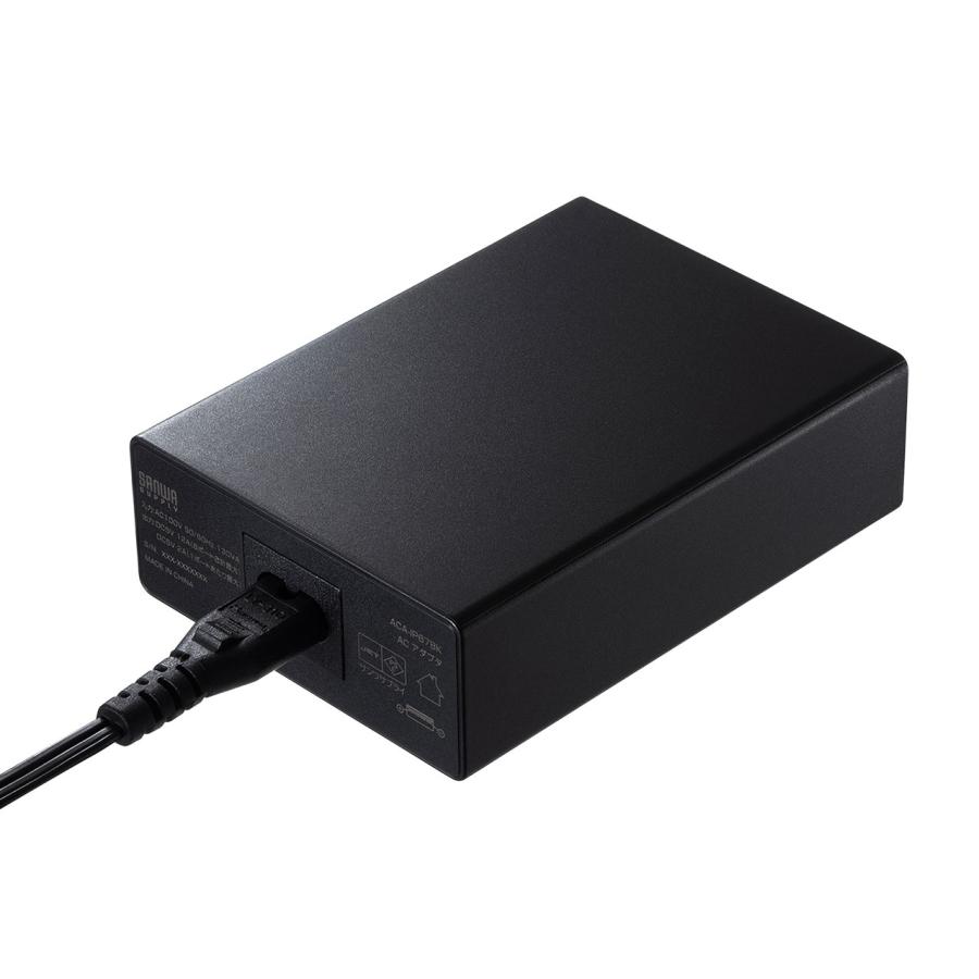 SANWA SUPPLY - 貨物輸送無料 サンワサプライ USB申し受ける器（6界面・足し加える12A・黒いこと）