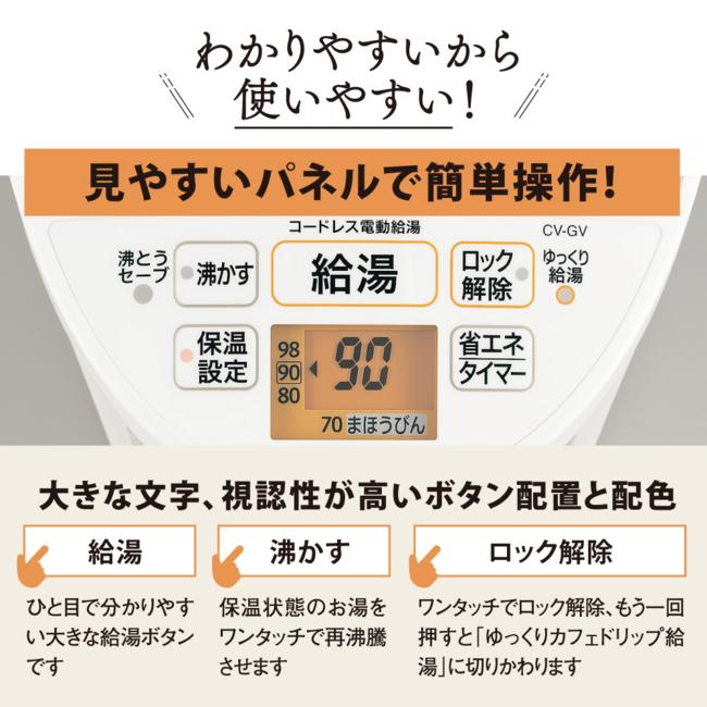 象印（ZOJIRUSHI） 電気ポット マイコン沸とう 電気まほうびん 容量2.2