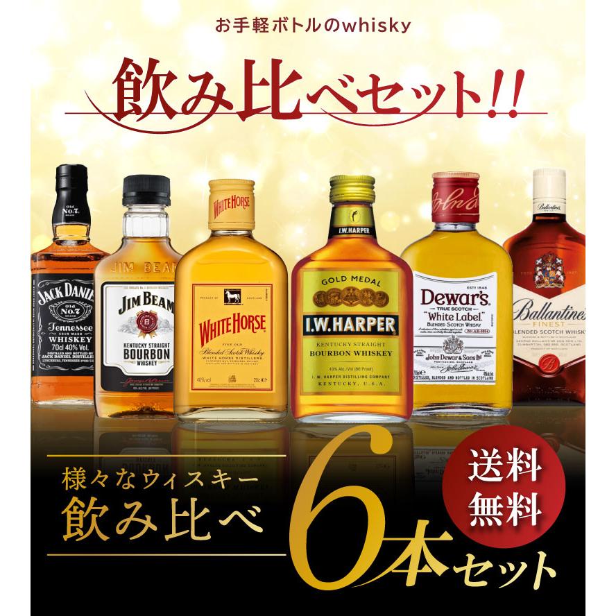 ウイスキーセット 各200ml 世界のウイスキー 6本セット 有名銘柄 ウイスキーセット 各200ml 世界のウイスキー 6本セット 有名銘柄