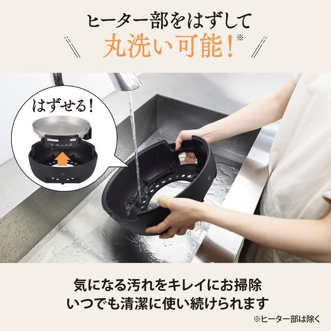 象印（ZOJIRUSHI） グリルなべ あじまる EP-FA10-BA ブラック 土鍋風