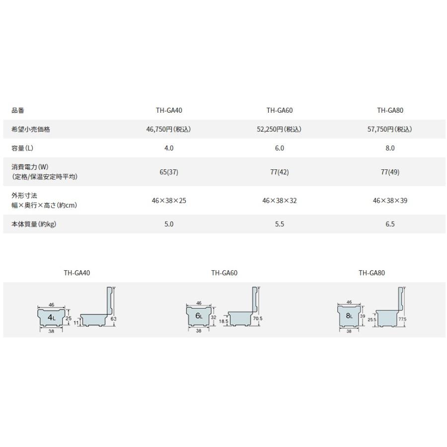 象印（ZOJIRUSHI） 業務用電子ジャー 保温専用 TH-GA40-MK 木目 約2.2