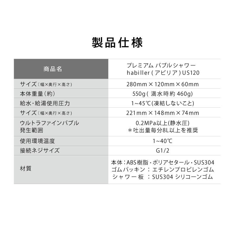 限定プレゼント付き プレミアムバブルシャワー habiller アビリア