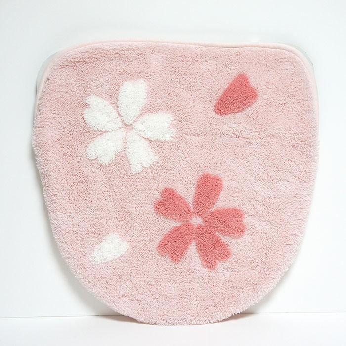 【サクラ】【おしゃれ】【かわいい】【桜】さくら トイレタリー 3点セット 桜色（洗浄・暖房用フタカバー 足元マット スリッパ）日本製_1