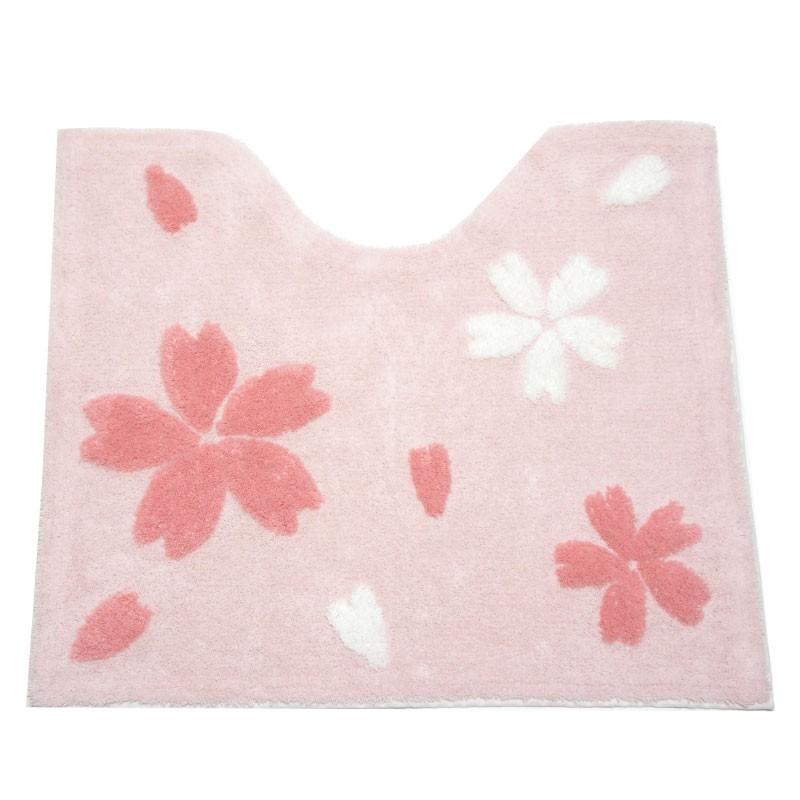 【サクラ】【おしゃれ】【かわいい】【桜】さくら トイレタリー 3点セット 桜色（洗浄・暖房用フタカバー 足元マット スリッパ）日本製_2