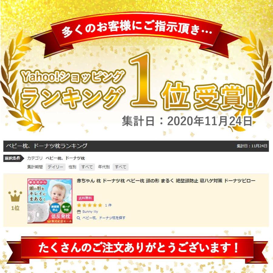 赤ちゃん 枕 ドーナツ枕 ベビー枕 洗える カバー付き 頭の形 まるく 絶壁頭防止 寝ハゲ対策 ドーナツピロー Sl 01 Sunny Lily 通販 Yahoo ショッピング