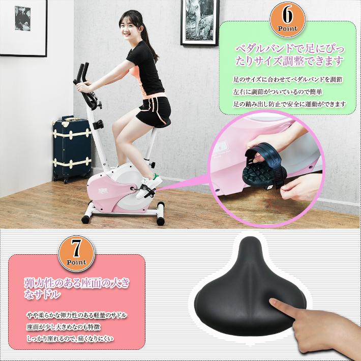 エアロバイク 静音 コンパクト室内運動エアロマグネティック バイクFB-1220 安定 超静音 耐荷重120kg フィットネスバイク エアロバイク SUNNY