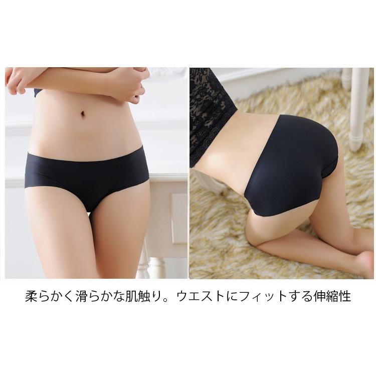 ショーツ セット ショーツセット シームレス パンツ パンティー 下着 レディース 福袋 響かない ノーライン 大きいサイズ  組 10枚セット 速乾 伸びる 黒｜sunny-lin｜04