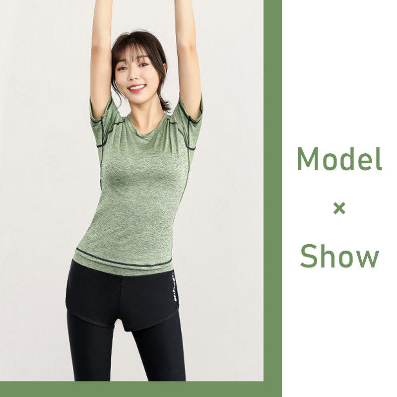 2点セット ランニングウェア トレーニングウェア セット 上下 フィットネスウェア トップス タイツ Tシャツ フィッド スポーツウェア レディース ヨガ ウェア Sn Sport09 Sunny Sunny 通販 Yahoo ショッピング