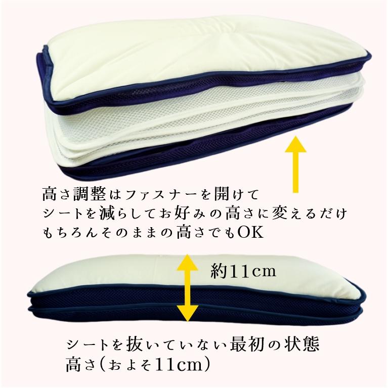 ミルフィーユメッシュピロー丸洗いOK