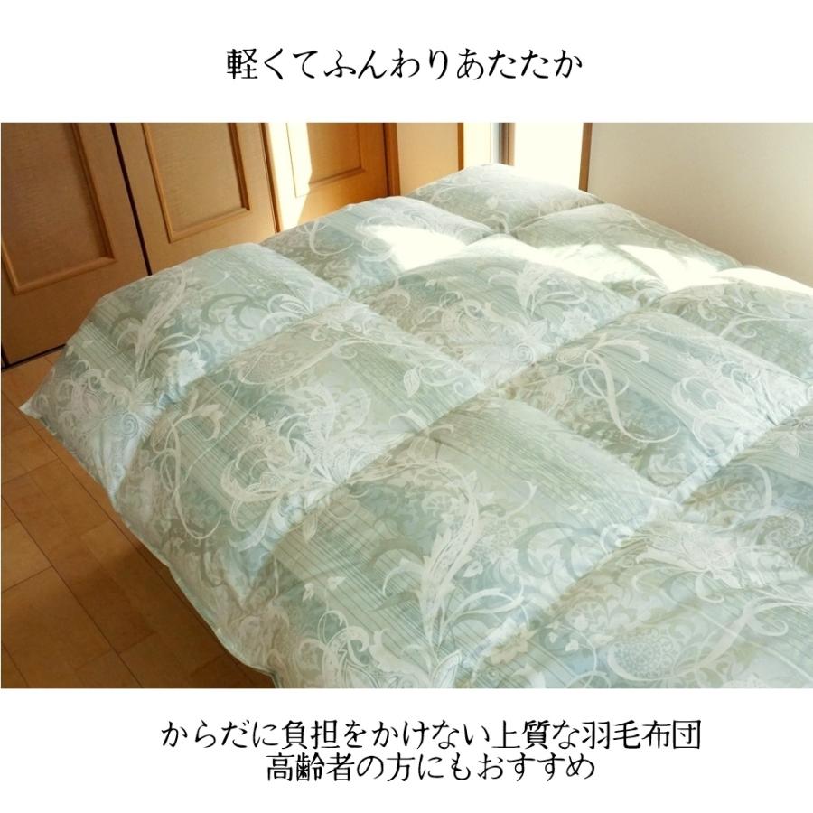 羽毛布団 シングル ポーランド産 ホワイト マザーグースダウン 93