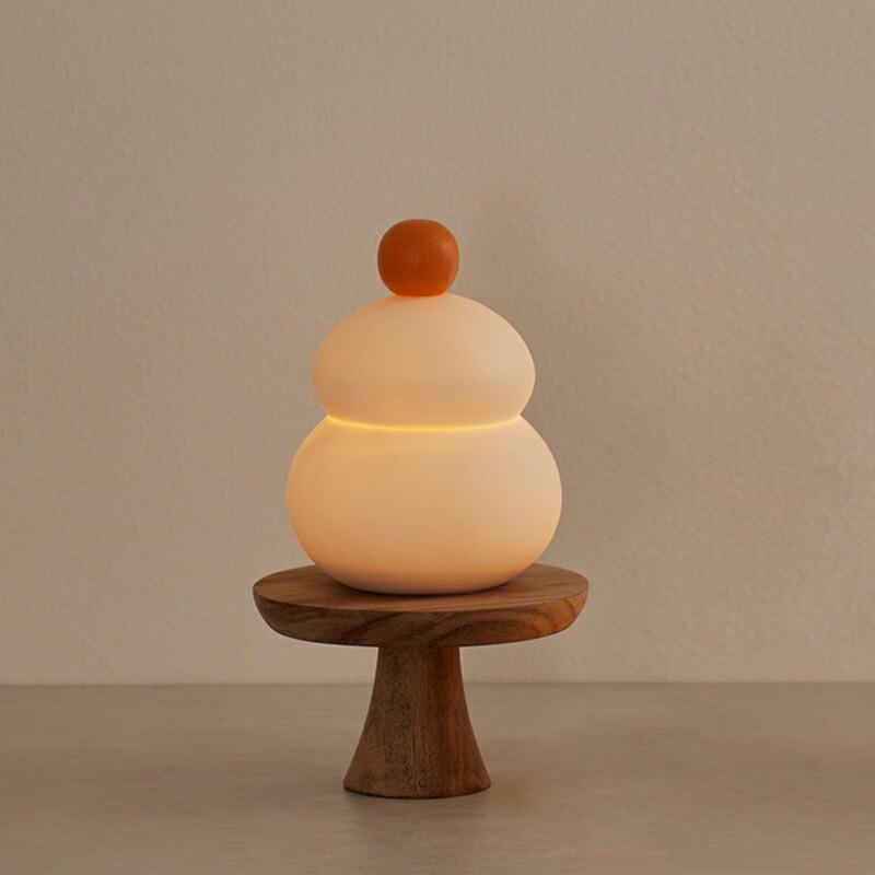 鏡餅 かがみもち 鏡もち 半磁器LEDライト Lサイズ Sサイズ 光る