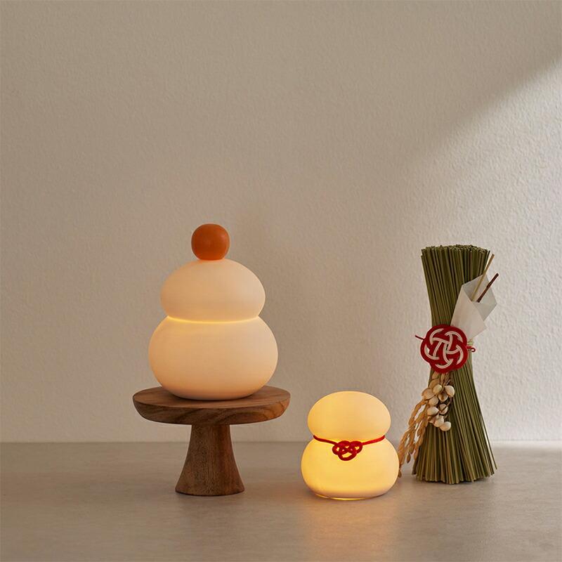 鏡餅 かがみもち 鏡もち 半磁器LEDライト Lサイズ Sサイズ 光る