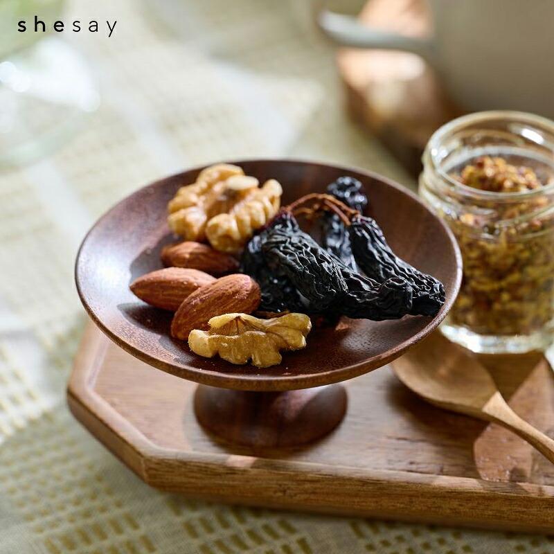 アカシアウッド高台付き豆皿 豆皿 小皿 小鉢 コンポート台 コンポート