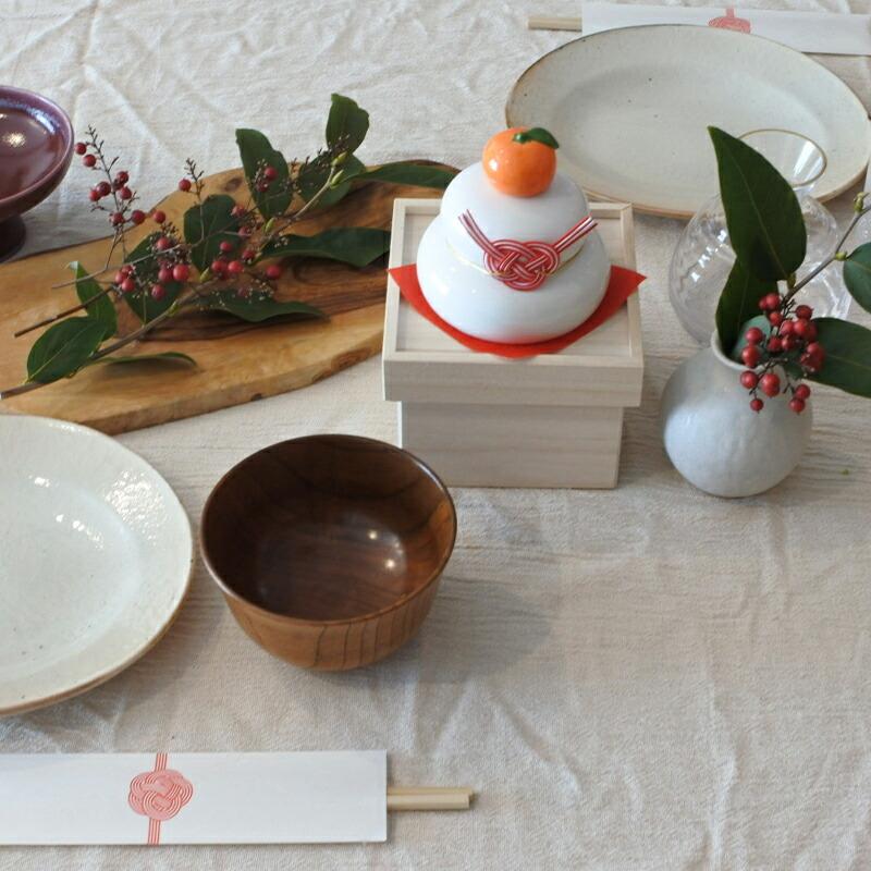 鏡餅 磁器 台 おしゃれ 鏡餅飾り 大 収納 桐箱 台付 正月飾り オブジェ