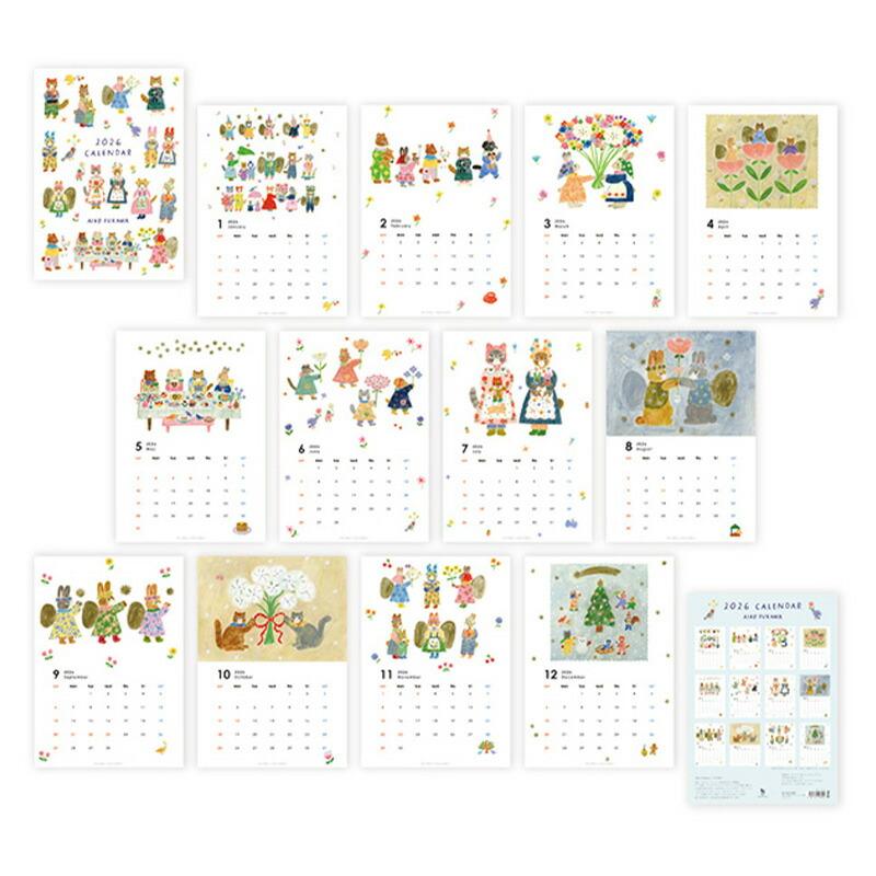 2026 カレンダー 壁掛け Fukawa Aiko 布川愛子 2026年 : ひだまり雑貨