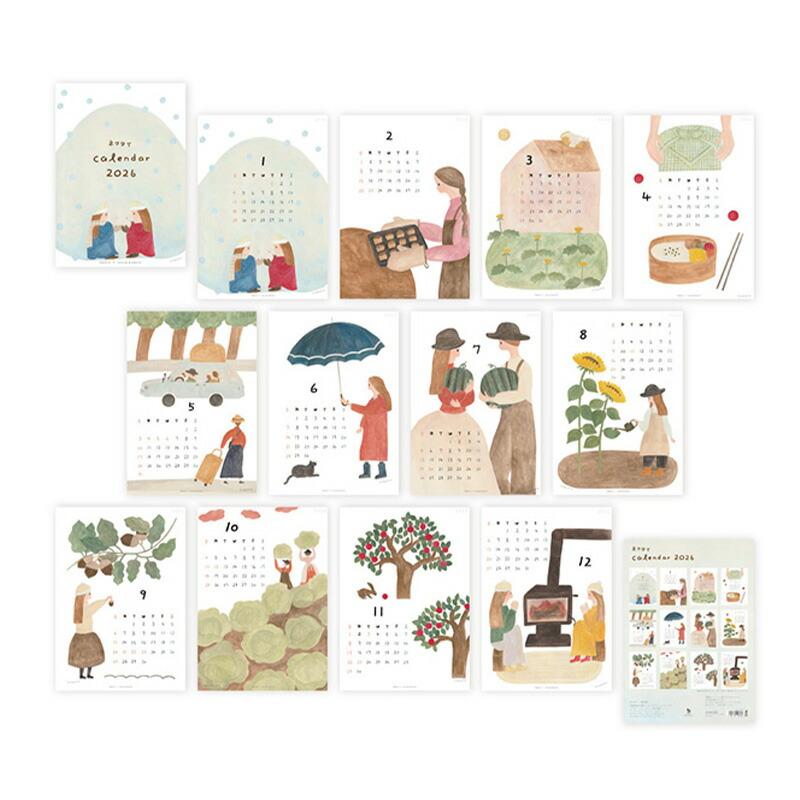 2026 カレンダー 壁掛け ネクタイ 2026年 ウォールカレンダー cozyca