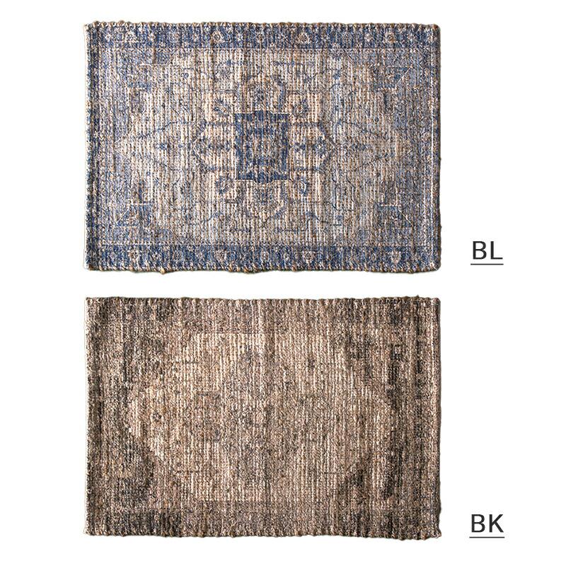 ラグ オリエンタル ペルシャ風プリントラグ デジタルプリント ジュート